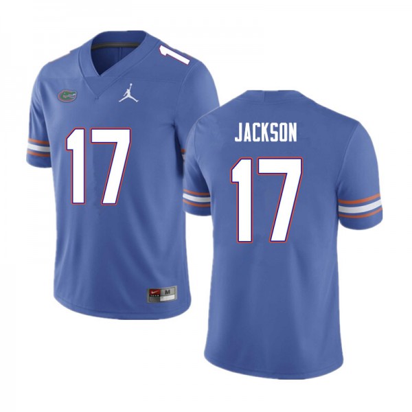 Men #17 Kahleil Jackson Florida Gators College Football Jersey Blue